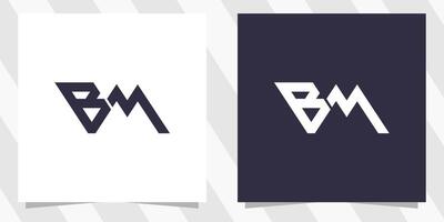 letter mb bm logo design vector