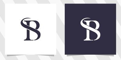 letra sb bs logo diseño vector