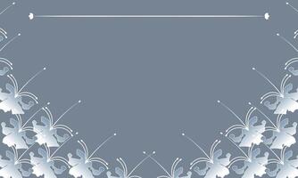 Floral decorative greeting card template or invitation design background. vector