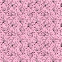 Vector flower seamless pattern background. Elegant hand-drawn texture for backgrounds. Classical floral ornament, seamless texture for wallpapers, textile, wrapping.