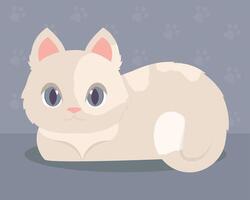 Cute cat cartoon kawaii Vector illustration