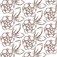 Flowers sketch pattern background Wallpaper Vector illustration