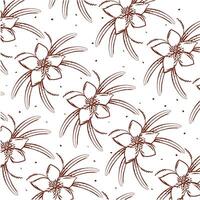 Flowers sketch pattern background Wallpaper Vector illustration