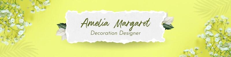 Floral Linkedin Banner template