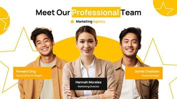 Meet Our Team Marketing Agency Twitter Post template