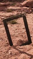 Very old wooden frame in Grand Canyon video