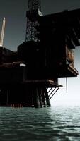 olja och gas offshore brunnshuvudplattform video
