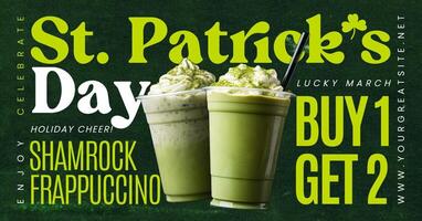 St. Patrick's Day Drinks Promotion Template for Facebook Ad