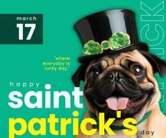 Green Minimalist St Patrick's Day Facebook Post template