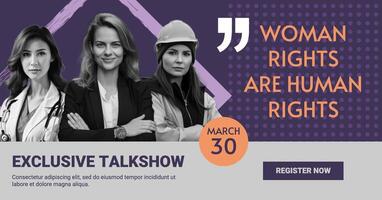 Women Rights Talk Show Facebook Ads Template