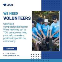 We Need Volunteer LinkedIn Post template