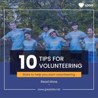 Volunteer Tips LinkedIn Post template