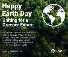 Earth Day Facebook Post template