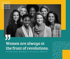 Women's History Month Short Quotes Facebook Post Template
