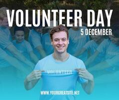 Volunteer Day Facebook Post template