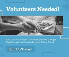 Volunteer Facebook Post template