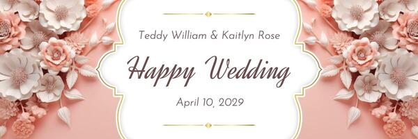 Floral X Wedding Header template