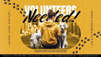 Animal Care Volunteers Needed Template for Twitter Post