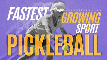 Pickleball Fastest Growing Sport Campaign for Twitter Post template