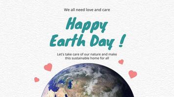 earth day for twitter post in blue template