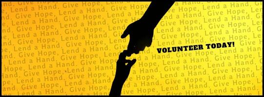 Give Hope Lend A Hand Volunteer Today Template for Facebook Cover