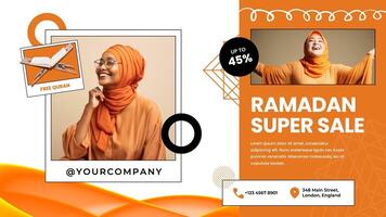 Ramadan Super Sale Twitter Post template