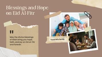 Family's Greeting Eid al Fitr template