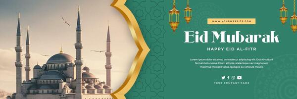 Eid Mubarak Islamic Twitter Header template