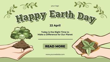 Happy Earth Day Twitter Post template