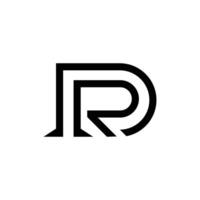 Letter RD with creative line shape modern unique monogram minimal logo vector