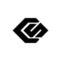 Letter CS with modern unique shape creative monogram flat logo vector