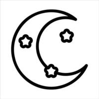 moon in flat design style vector