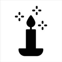 candle in flat design style vector