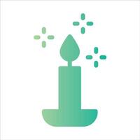 candle in flat design style vector