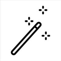 magic wand in flat design style vector