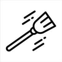 broom in flat design style vector