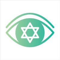 eye in flat design style vector