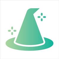 witch hat in flat design style vector