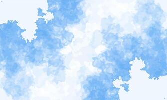 a blue and white watercolor background with a few clouds vector