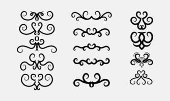 a set of decorative designs on a white background vector