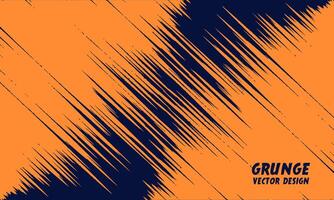 grunge vector background with orange and blue lines