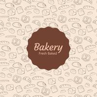 Bread and pastry seamless pattern background vector