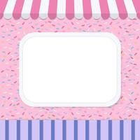 Bakery shop pastel background with copy space vector
