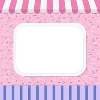 Bakery shop pastel background with copy space vector