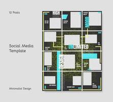 Social media banner template for promotion vector