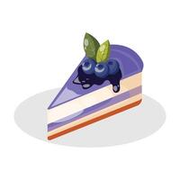 Berry cake vector with purple color