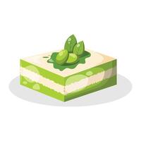 Grape cake vector illustration with green color