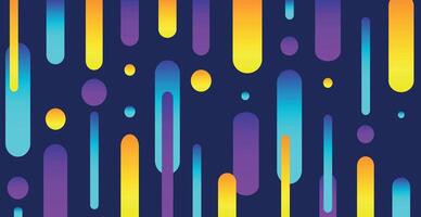 Modern abstraction, composition made of various rounded shapes of lines in color - Vector