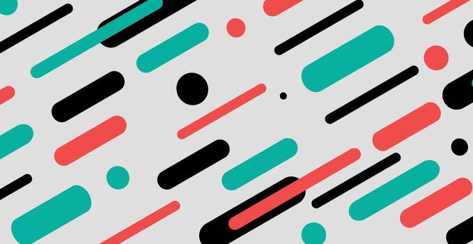 abstracción moderna, composición hecha de varias formas redondeadas de líneas en color - vector