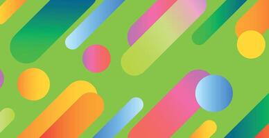 Colorful multicolored panoramic abstract background from different geometric shapes - Vector